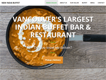 Tablet Screenshot of newindiabuffet.com